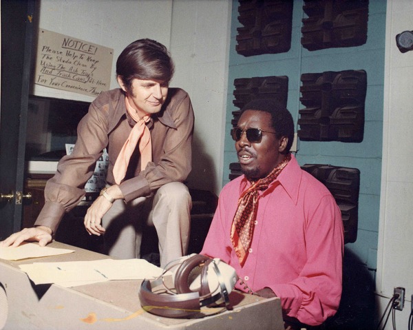 Fame Studios owner/producer Rick Hall with Clarence Carter.